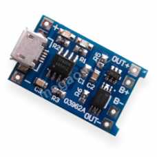 Модуль Контроллер заряда Li-Ion Micro USB 5V 1A, защита Модуль зарядки Li-ion аккумулятора. Микросхема TP4056.  