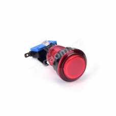 Кнопка d 32мм с LED подсветкой цветная красная
