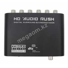 Grwibeou 5,1 канальный стерео цифровой в аналоговый AC3 аудио конвертер оптический SPDIF коаксиальный AUX 3,5 мм 2 6RCA звуковой декодер усилитель