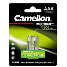 Аккумулятор NiMH Camelion AlwaysReady ААА/HR03 900мАч, 2шт в блистере (цена за блистер)  