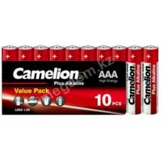 Батарейка  CAMELION, Plus Alkaline, AAA, 1.5V, 1250 mAh, 10 шт.  Цена за упаковку