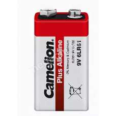 Батарейка Крона Plus Alkaline 9В, 6LF22, 6LR61 Camelion