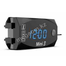 Автомобильные часы 12V с LED-дисплеем, вольтметром, термометром и индикаторным измерительным прибором  3 в 1 