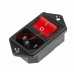 Выключатель клавишный 250 V 6 А (4с) ON-OFF красный с подсветкой и штекером C14 3PIN 