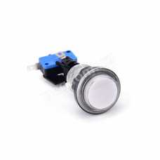Кнопка d 32мм с LED подсветкой цветная белая