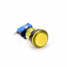 Кнопка d 32мм с LED подсветкой цветная желтая