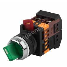Переключатель ЭРА BSW10-ANCLR-3-K06E АNСLR-22-3 на 3 фиксированных положения зеленый неон 240В I-0 1з+1р