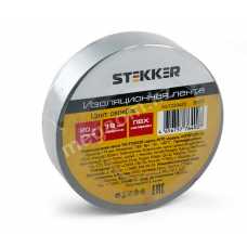 Изоляционная лента STEKKER INTP01319-20 0,13*19 мм, 20 м. серебро