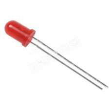 Светодиод 5mm Красный матовый 600-800 mCd Светодиод диаметром 5 мм и высотой линзы 8,7 мм