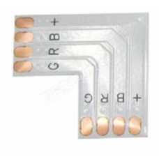 Разъем для светодиодной ленты Ecola соединительная плата L угловая, для зажим разъема 4-х контактная RGB SMD5050 (цена за уп. 5шт.) SC41FLESB