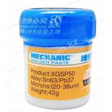 Паяльная паста MECHANIC XGSP50 Sn63Pb37 183C Microns 20-38um Weight 42g  (XG-50, SP-50, XGSP-50) 