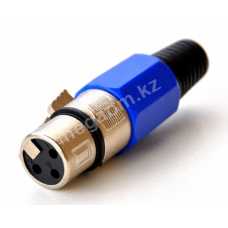 Штекер XLR (Canon)  на кабель синий